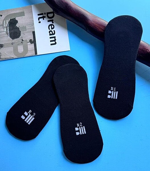Invisible Black Socks 3 Pcs