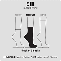 White Medium Socks Crew Comfort 3 Pcs