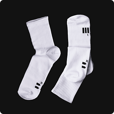 White  Long Socks High-Rise Comfort 3 Pcs