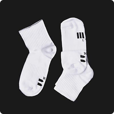 White Medium Socks Crew Comfort 3 Pcs