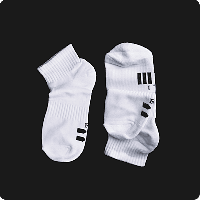 White Short Socks Ankle Allies 3 Pcs